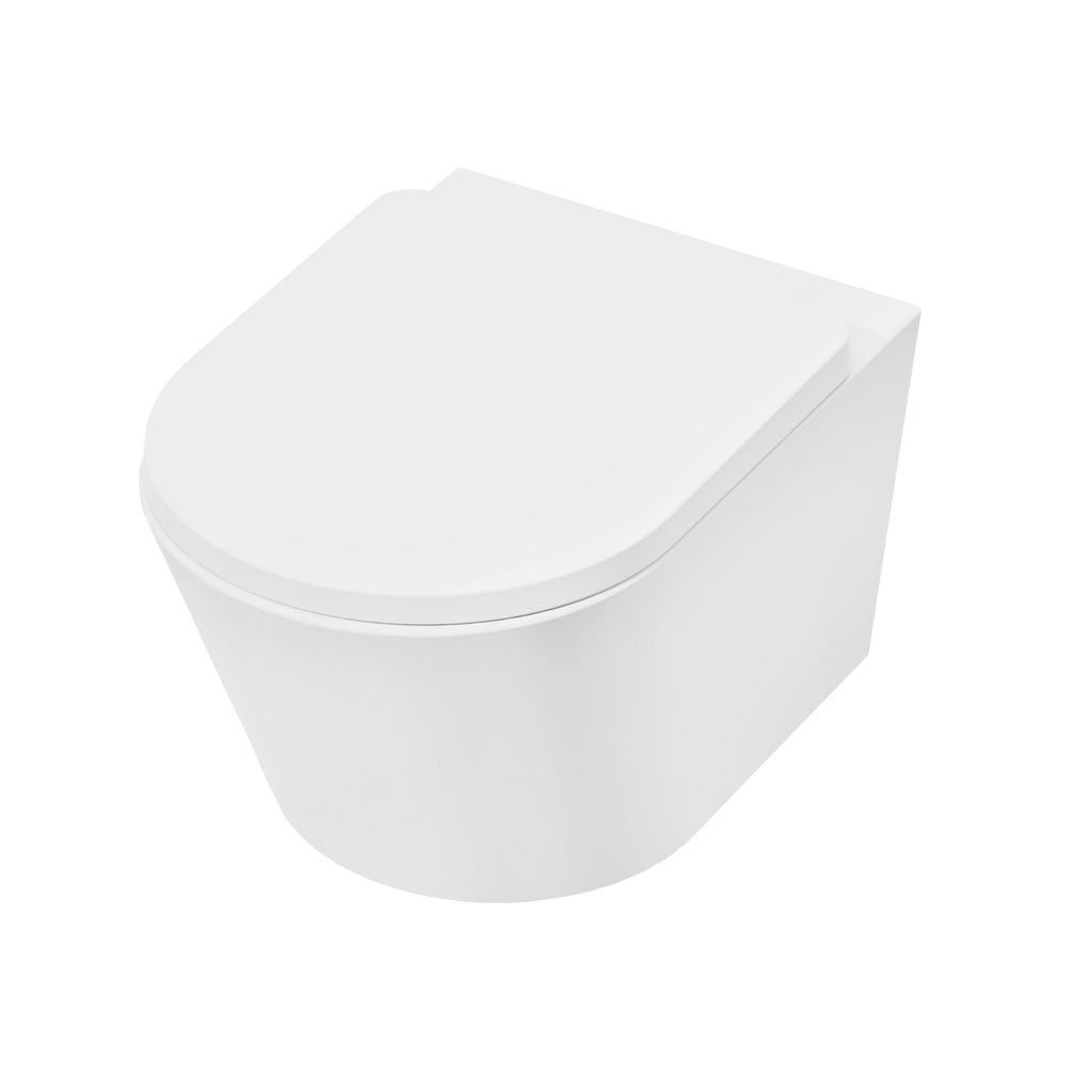 Wall Hung Toilet with Soft Close Seat & Rimless Flush – White DH335