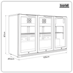 Hinged Triple Door, Back Bar Drinks Fridge/Cooler, 307L Capacity, 452 Cans – Black DH336