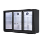 Sliding Triple Door, Back Bar Drinks Fridge/Cooler, 307L Capacity, 452 Cans – Black DH337