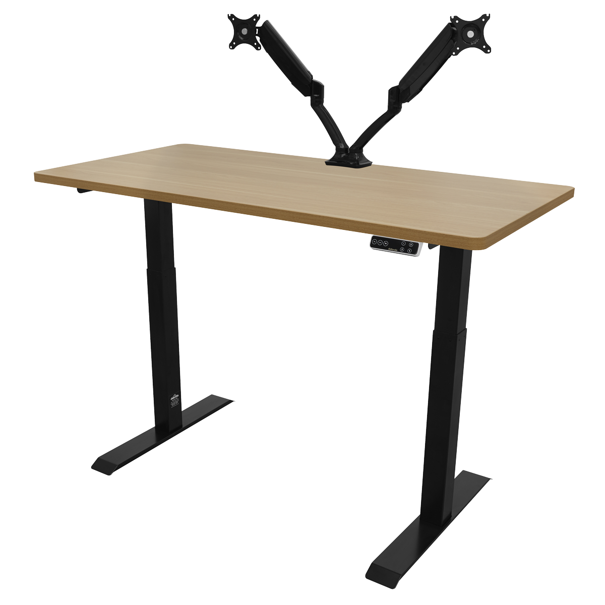 Dellonda Dual Motor Height-Adjustable Electric Standing Desk - Oak DH33