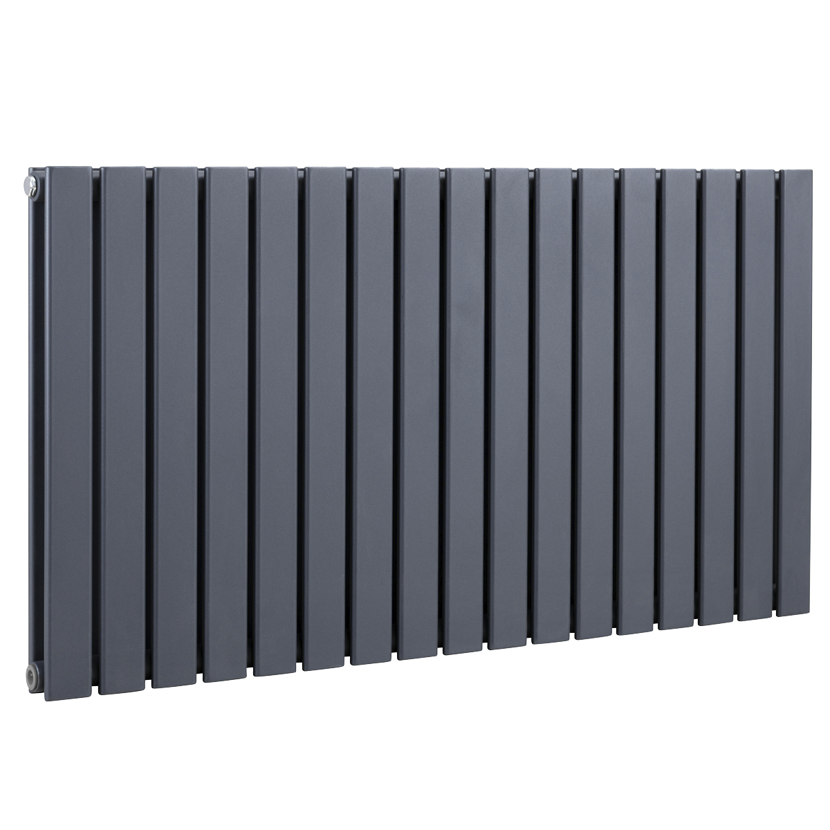 Horizontal Radiator Contemporary Double Flat Panel Design 600 x 1190mm – Anthracite DH342
