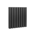 Horizontal Radiator Contemporary Double Flat Panel Design 600 x 560mm – Black DH344