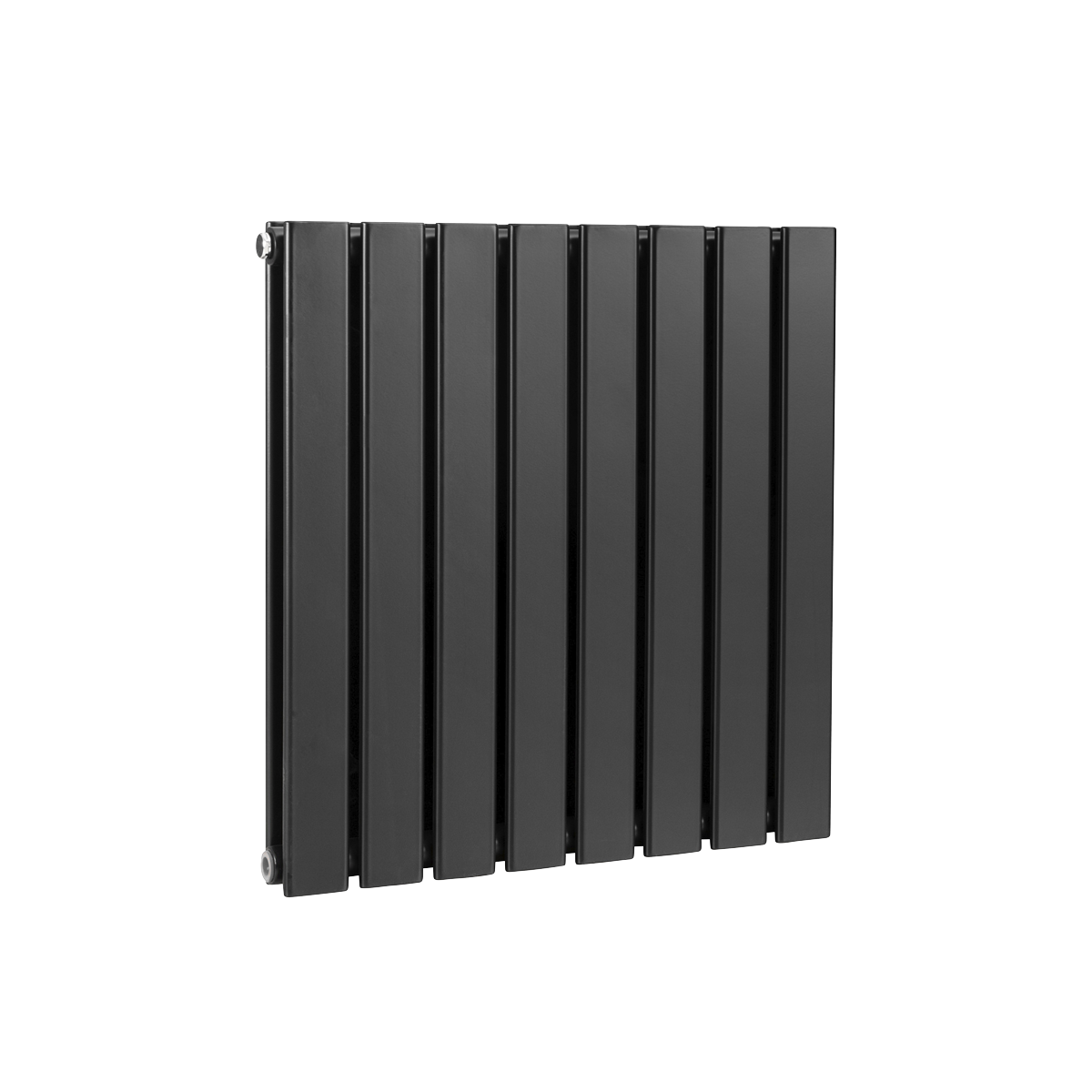 Horizontal Radiator Contemporary Double Flat Panel Design 600 x 560mm – Black DH344