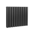 Horizontal Radiator Contemporary Double Flat Panel Design 600 x 700mm – Black DH345