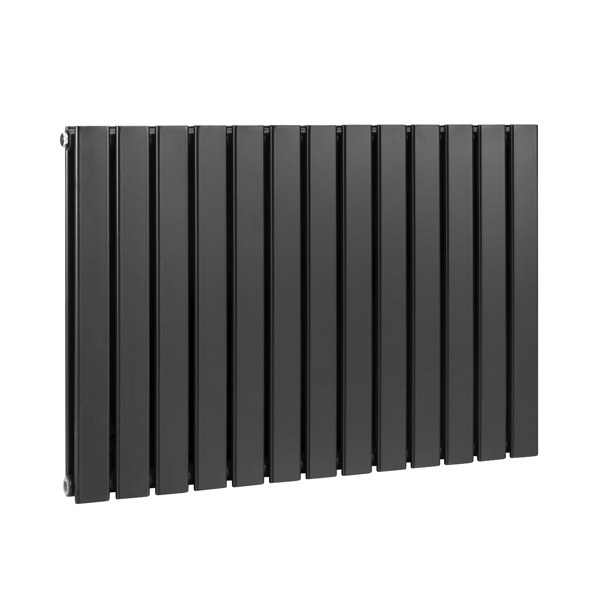 Horizontal Radiator Contemporary Double Flat Panel Design 600 x 910mm – Black DH346