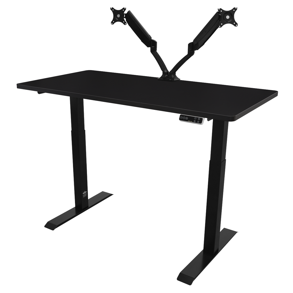 Dellonda Dual Motor Height-Adjustable Electric Standing Desk - Black DH34