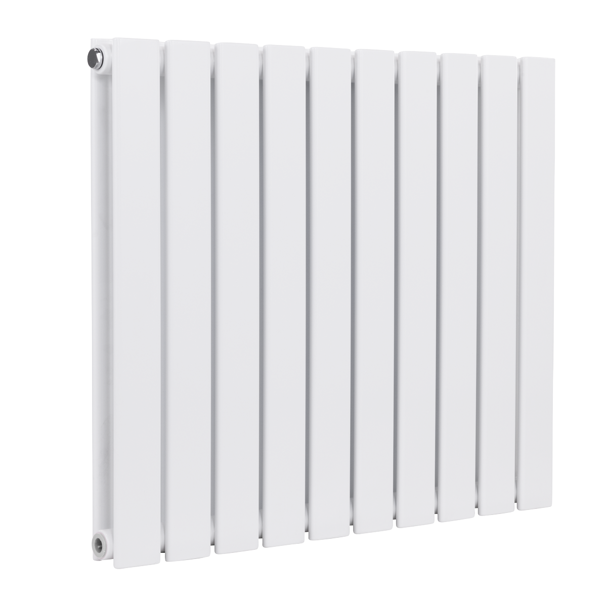 Horizontal Radiator Contemporary Double Flat Panel Design 600 x 700mm - White DH350