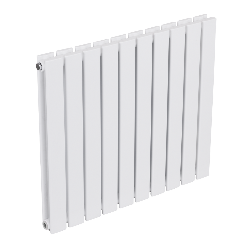 Horizontal Radiator Contemporary Double Flat Panel Design 600 x 700mm - White DH350