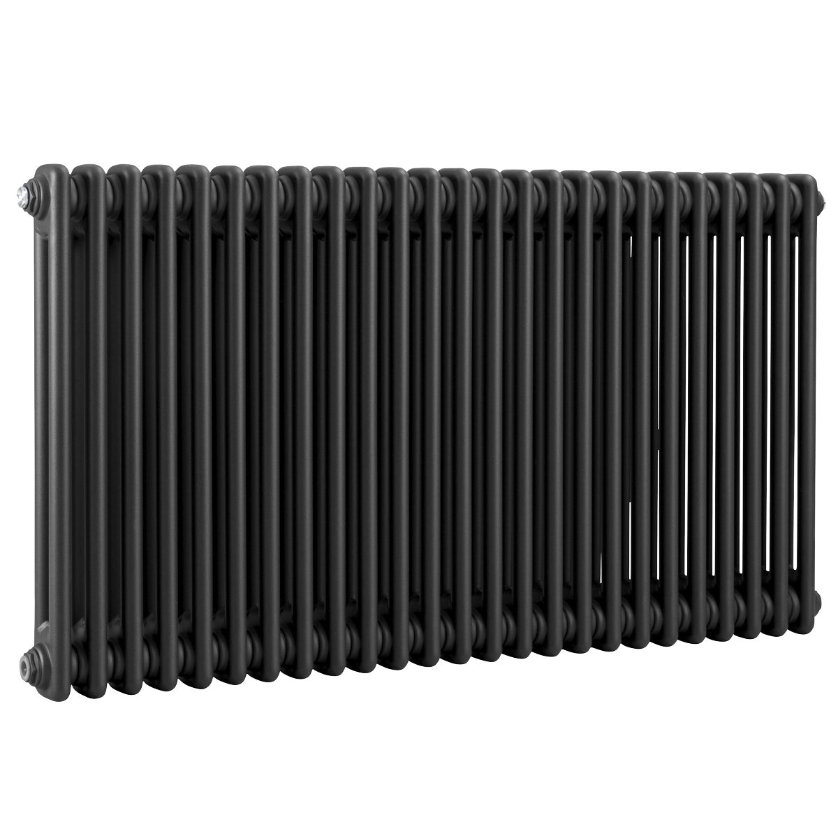 Horizontal Traditional 2 Column Radiator 600 x 1147mm – Black DH365