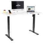 Single Motor Ultra-Quiet Adjustable-Height Electric Sit/Stand Desk - White Desktop DH36