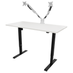 Single Motor Ultra-Quiet Adjustable-Height Electric Sit/Stand Desk - White Desktop DH36