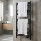 Electric Heated Towel Rail 1085 x 535mm with LED Display – Black DH371