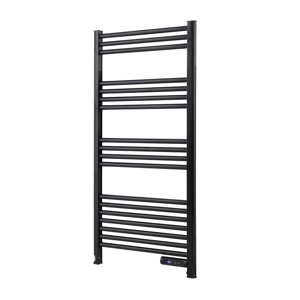 Electric Heated Towel Rail 1085 x 535mm with LED Display – Black DH371