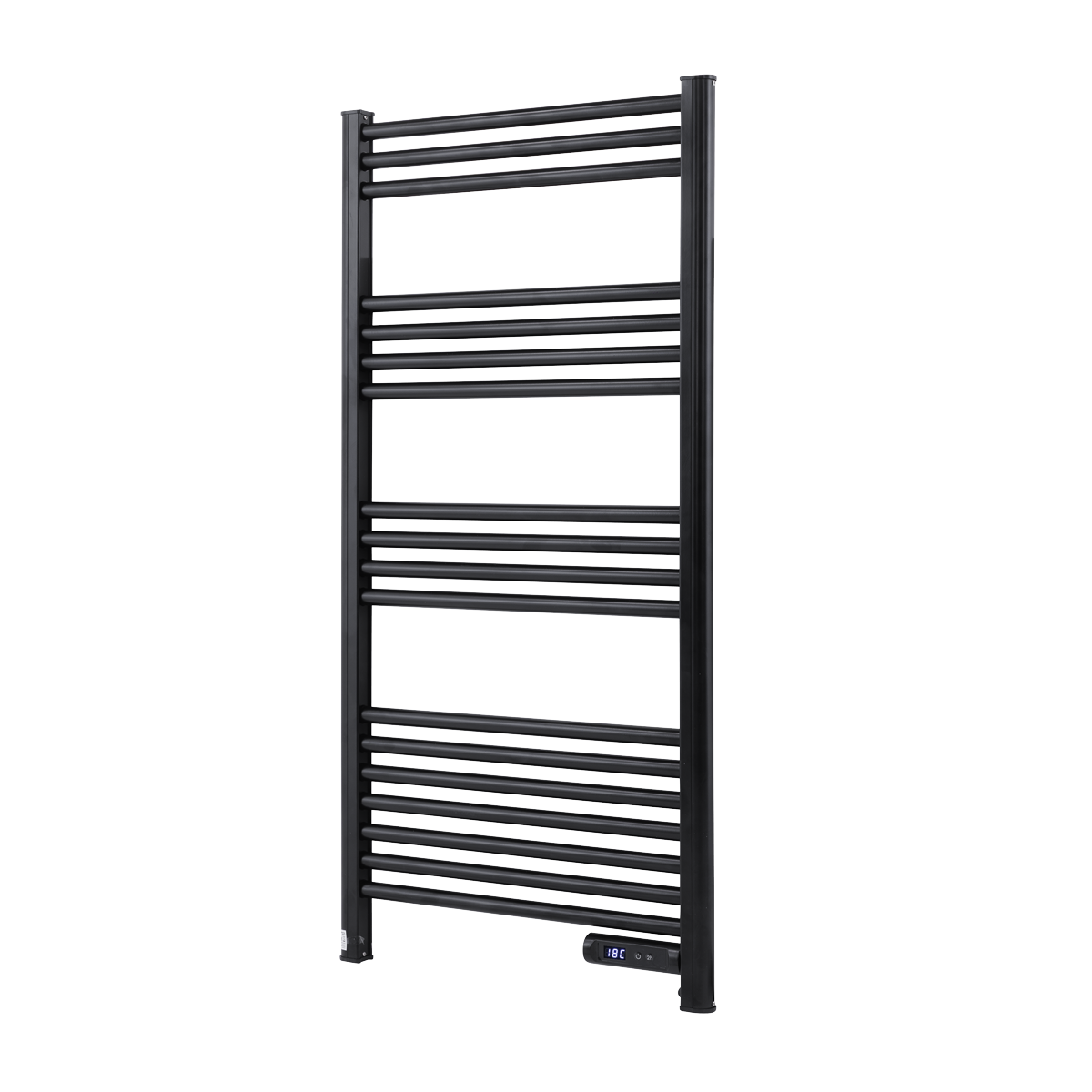 Electric Heated Towel Rail 1085 x 535mm with LED Display – Black DH371
