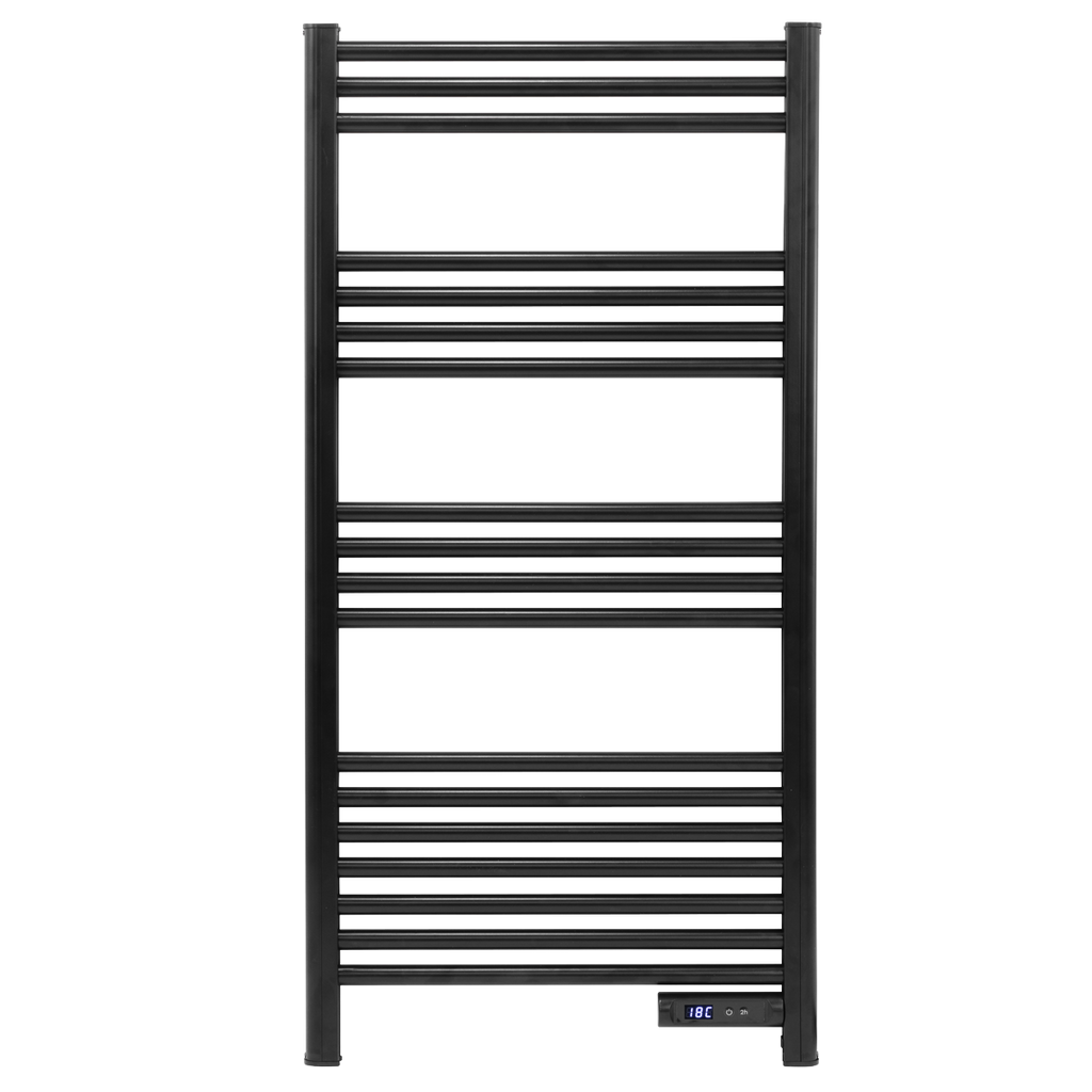 Electric Heated Towel Rail 1085 x 535mm with LED Display – Black DH371