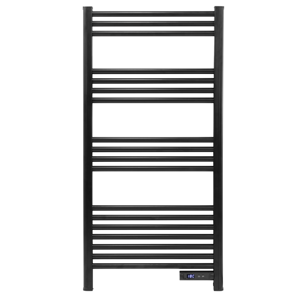 Electric Heated Towel Rail 1085 x 535mm with LED Display – Black DH371