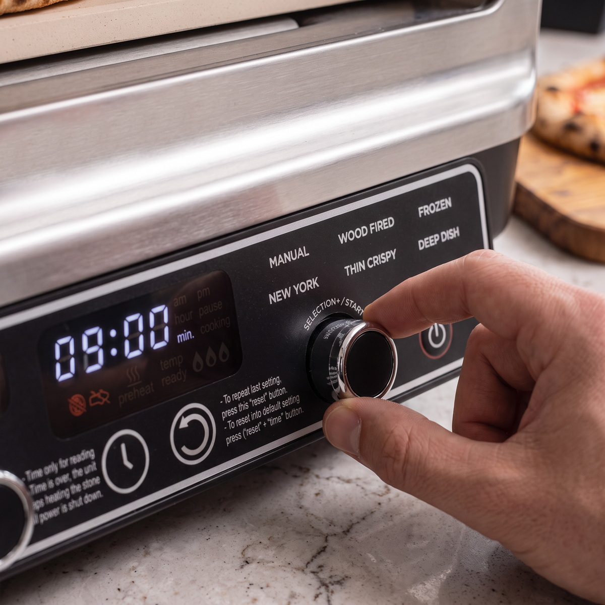 Electric Pizza Oven 14" - Black/Stainless Steel DH377
