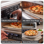 Electric Pizza Oven 14" - Black/Stainless Steel DH377