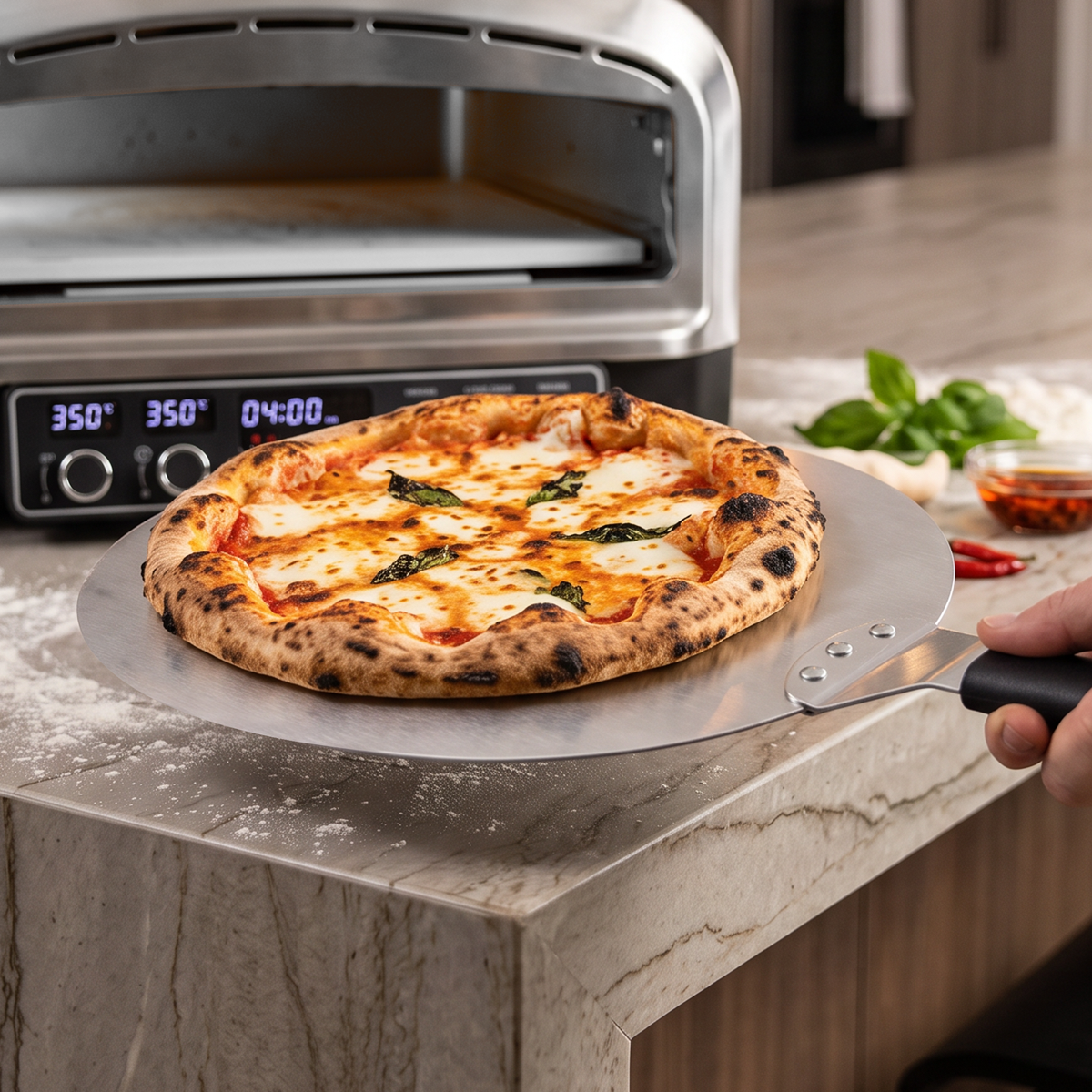 Electric Pizza Oven 14" - Black/Stainless Steel DH377