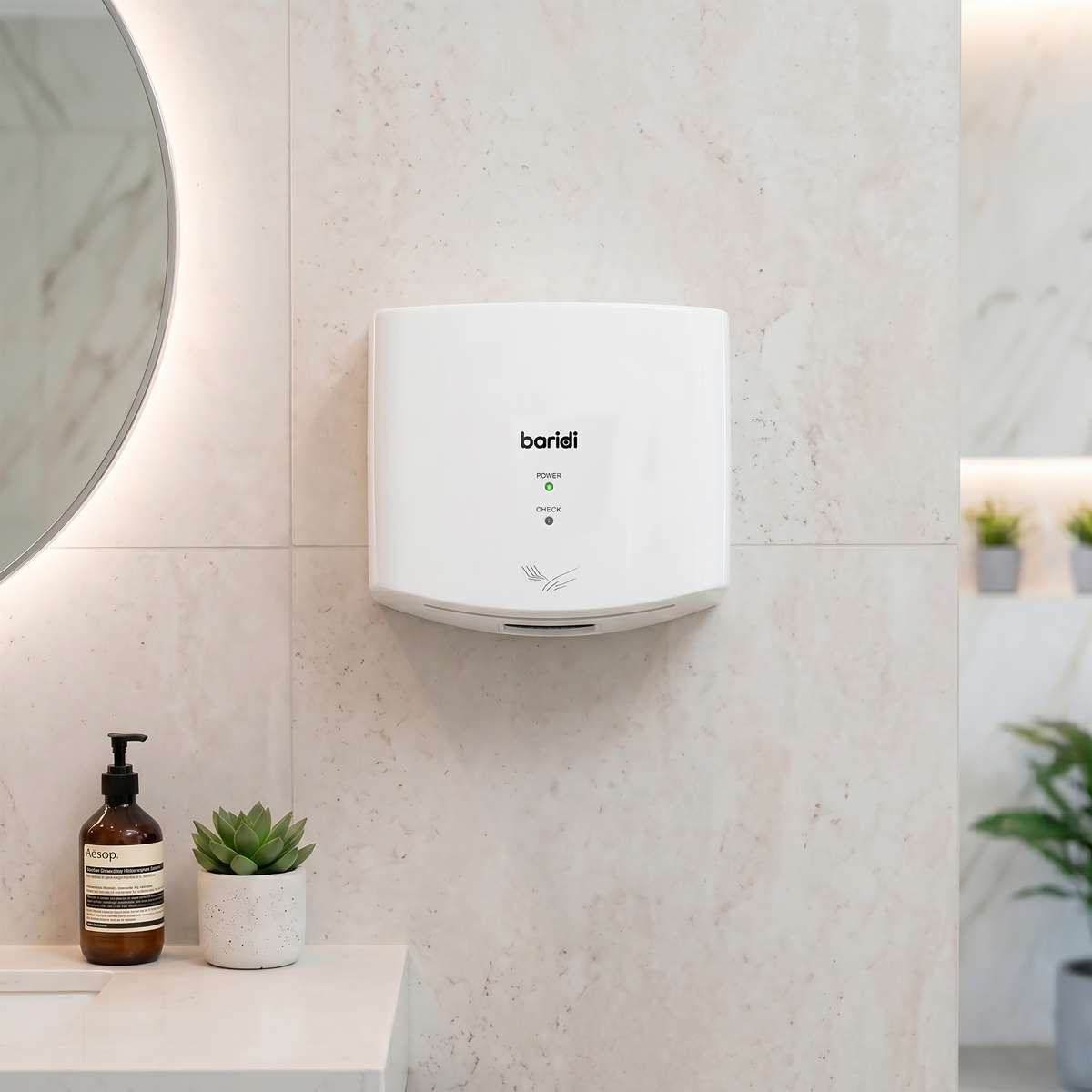 High Speed Hand Dryer with Auto-Sensor 1400-1650W - White DH378