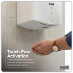 High Speed Hand Dryer with Auto-Sensor 1400-1650W - White DH378