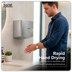 High Speed Hand Dryer with Auto-Sensor 1400-1650W - Silver DH379