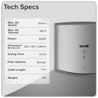 High Speed Hand Dryer with Auto-Sensor 1400-1650W - Silver DH379