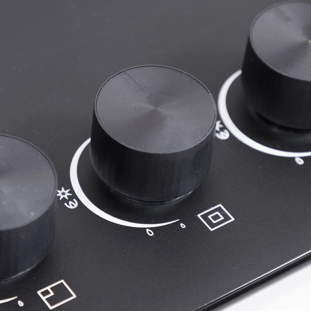 70cm Gas Hob Matt Black with 5 Burners, Cast Iron Supports & Auto Ignition 10.4kW DH384