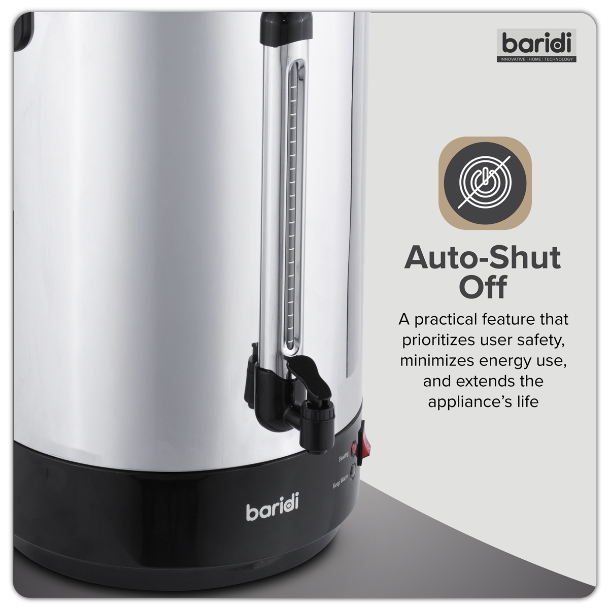 Hot Water Boiler, Tea Urn 30L Capacity - Stainless Steel DH388