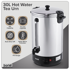 Hot Water Boiler, Tea Urn 30L Capacity - Stainless Steel DH388