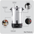 Hot Water Boiler, Tea Urn 30L Capacity - Stainless Steel DH388