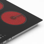 Integrated Ceramic Hob with 5 Cooking Zones 90cm - Black Glass DH389