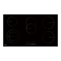 Integrated Ceramic Hob with 5 Cooking Zones 90cm - Black Glass DH389