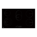 Integrated Ceramic Hob with 5 Cooking Zones 90cm - Black Glass DH389