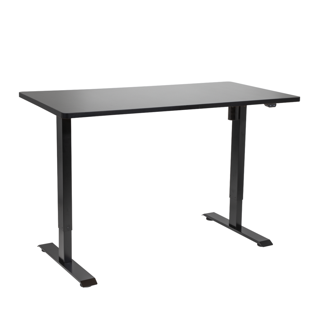 Single Motor Ultra-Quiet Adjustable-Height Electric Sit/Stand Desk - Black Desktop DH38