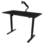 Single Motor Ultra-Quiet Adjustable-Height Electric Sit/Stand Desk - Black Desktop DH38