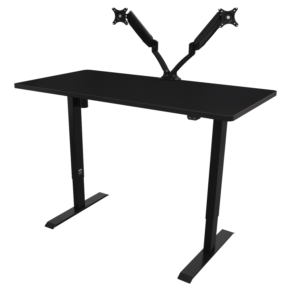 Single Motor Ultra-Quiet Adjustable-Height Electric Sit/Stand Desk - Black Desktop DH38