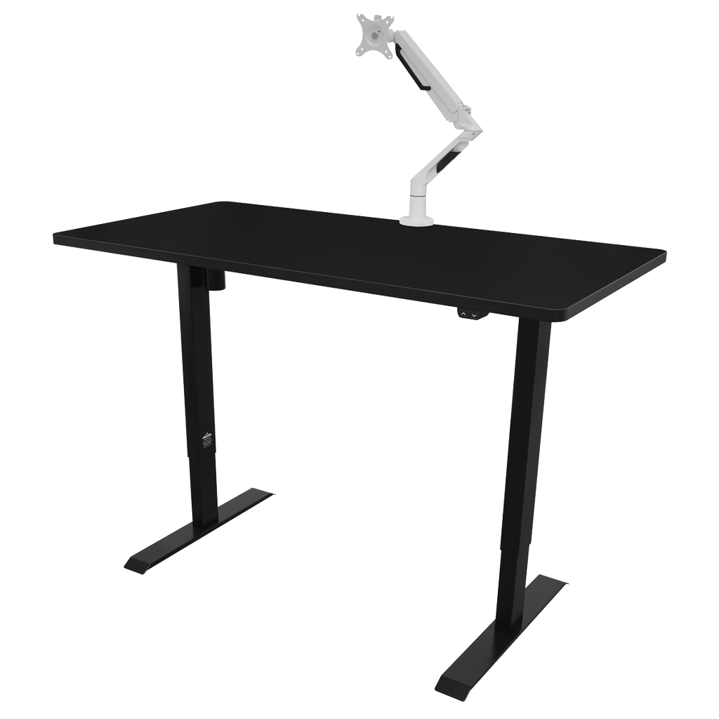 Single Motor Ultra-Quiet Adjustable-Height Electric Sit/Stand Desk - Black Desktop DH38