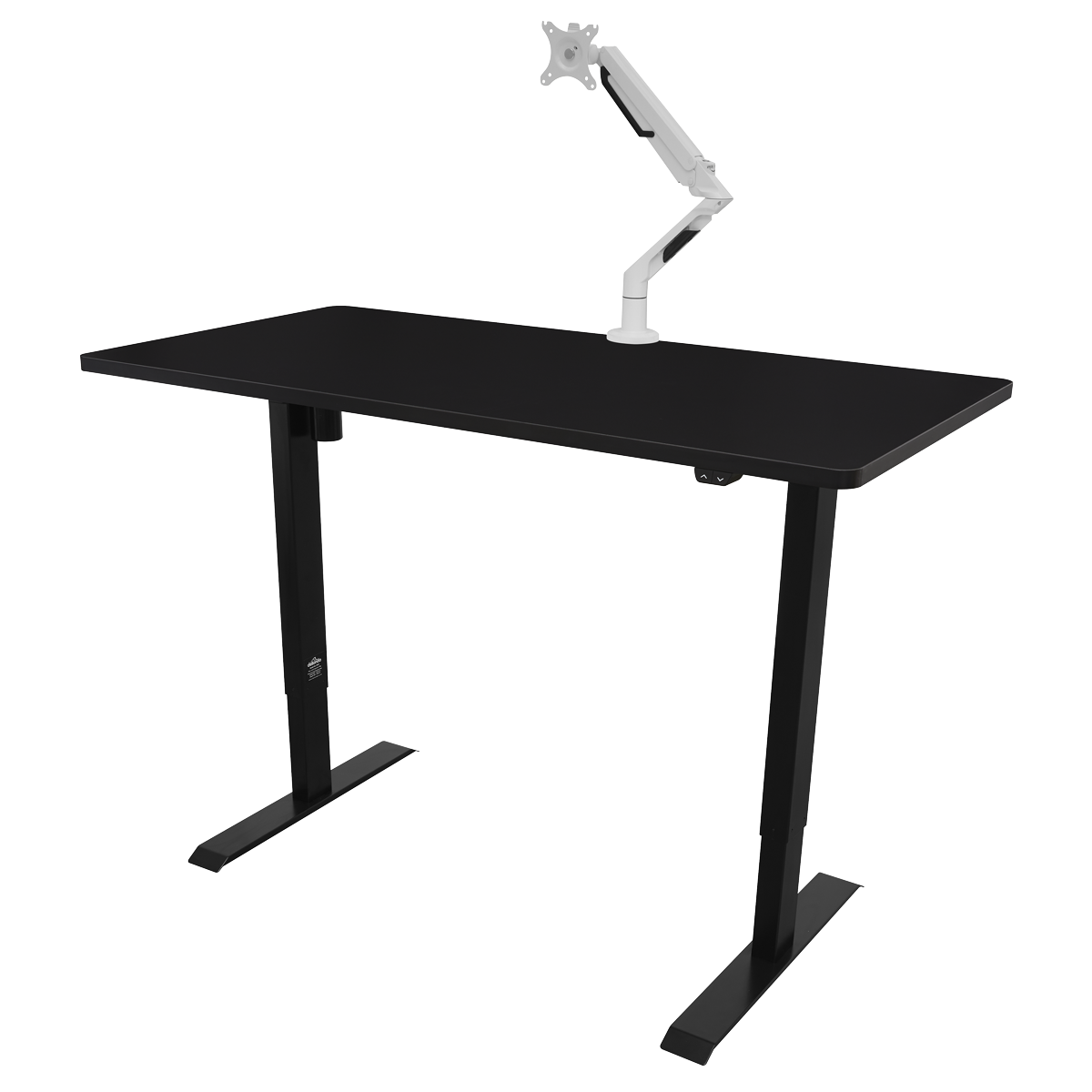 Single Motor Ultra-Quiet Adjustable-Height Electric Sit/Stand Desk - Black Desktop DH38