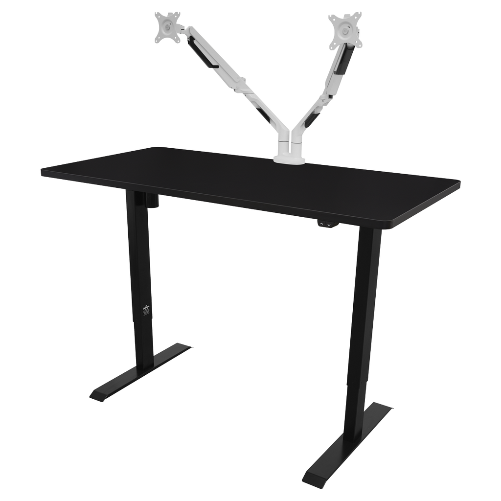 Single Motor Ultra-Quiet Adjustable-Height Electric Sit/Stand Desk - Black Desktop DH38