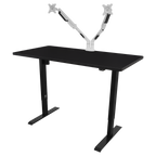 Single Motor Ultra-Quiet Adjustable-Height Electric Sit/Stand Desk - Black Desktop DH38