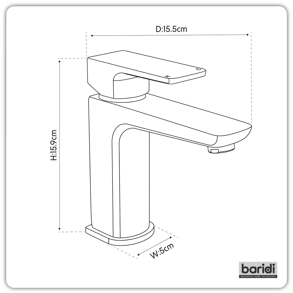 Basin Mixer Tap with Clicker Waste - Chrome DH392