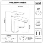 Basin Mixer Tap with Clicker Waste - Chrome DH392