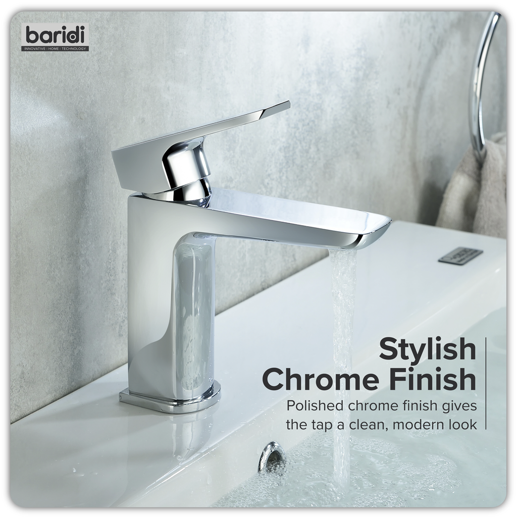 Basin Mixer Tap with Clicker Waste - Chrome DH392