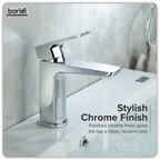 Basin Mixer Tap with Clicker Waste - Chrome DH392