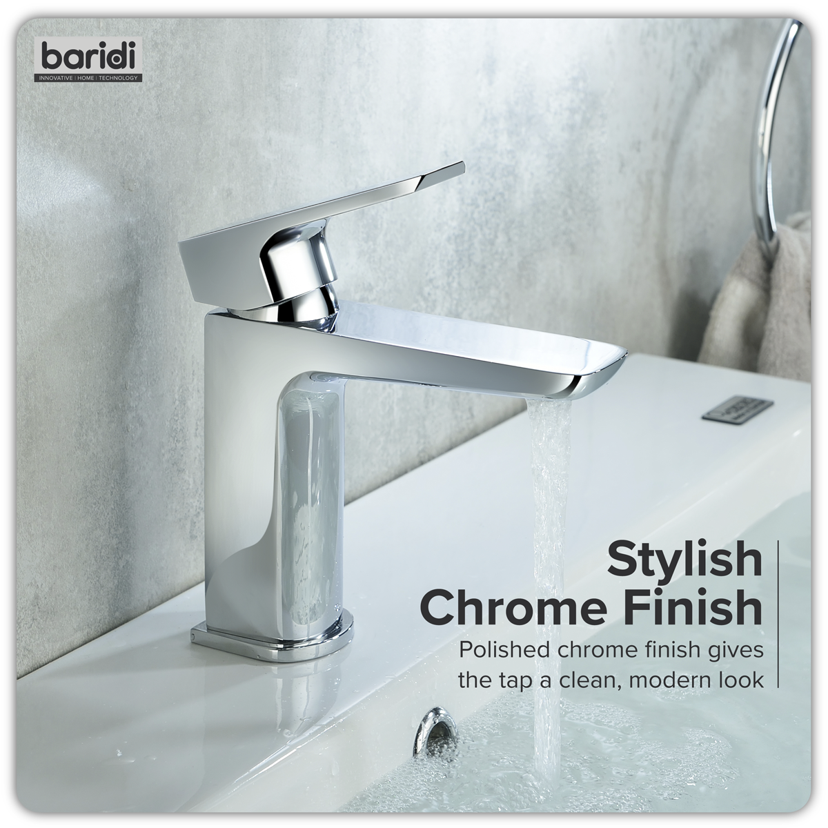 Basin Mixer Tap with Clicker Waste - Chrome DH392