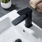 Basin Mixer Tap with Clicker Waste - Matt Black DH393