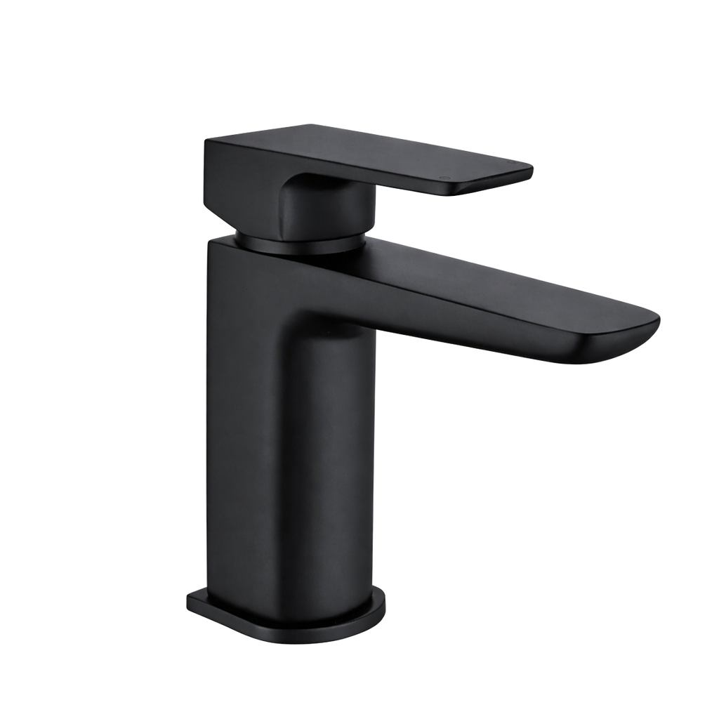 Basin Mixer Tap with Clicker Waste - Matt Black DH393