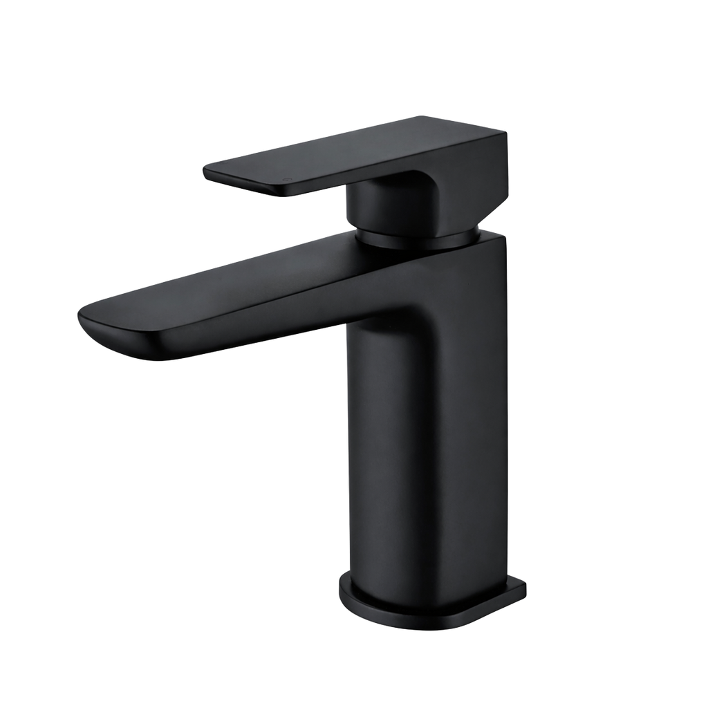 Basin Mixer Tap with Clicker Waste - Matt Black DH393
