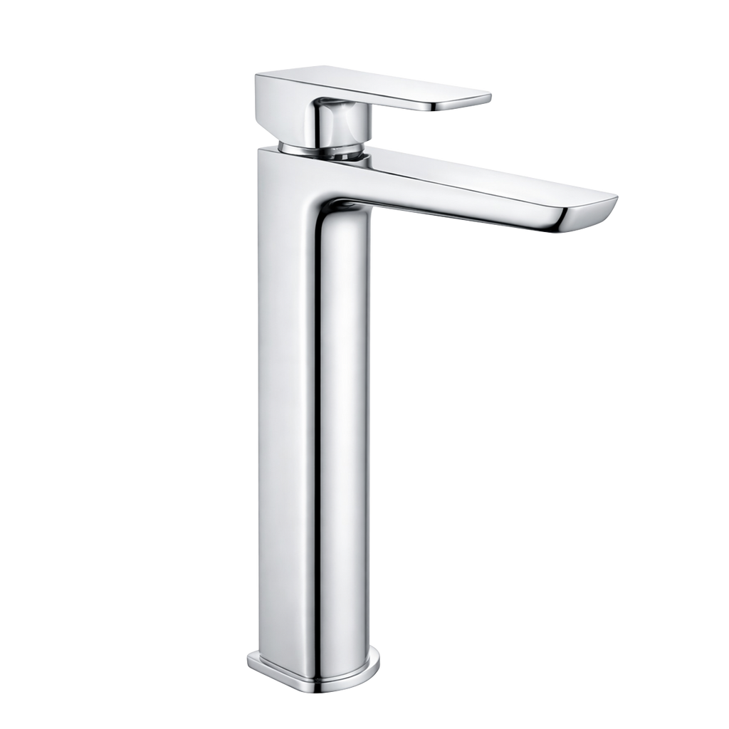 High Basin Mixer Tap with Clicker Waste - Chrome DH394